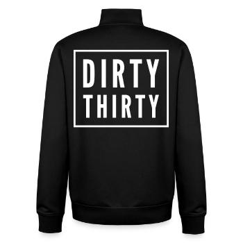 Dirty Thirty 30th Birthday - Unisex Organic Zip Sweatshirt by Stanley/Stella - black - Back - AI Model Male 185 light (185cm)
