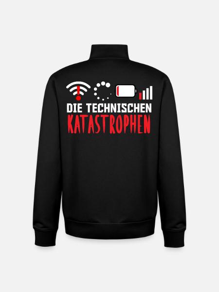 Nerd Computer THE TECHNICAL CATASTROPHES FUNNY - Unisex Organic Zip Sweatshirt by Stanley/Stella - black