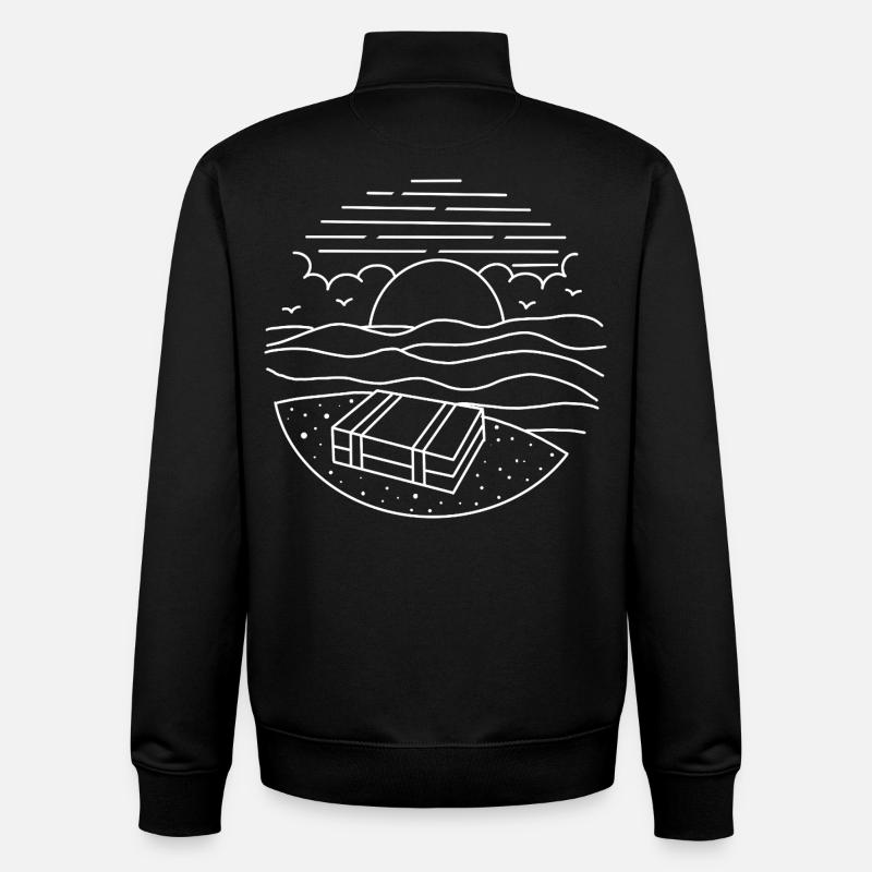 Koffer Strand Urlaub - Unisex Organic Zip Sweatshirt von Stanley/Stella - Schwarz