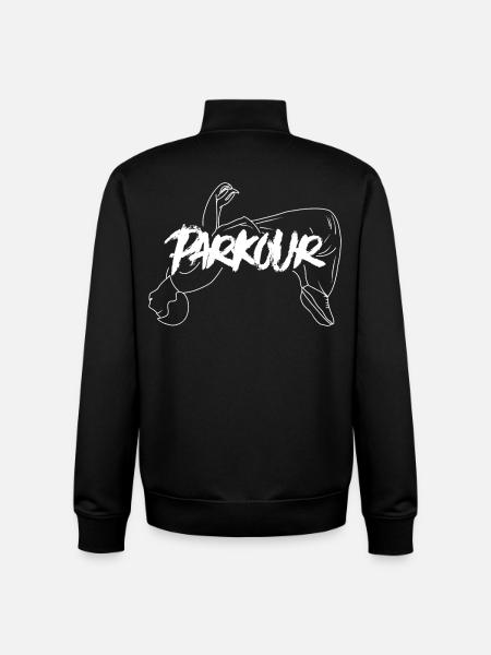 parkour - Unisex Organic Zip Sweatshirt by Stanley/Stella - black