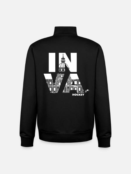 LOGO_INVALIDES_2026_BLANC - Unisex Organic Zip Sweatshirt by Stanley/Stella - black