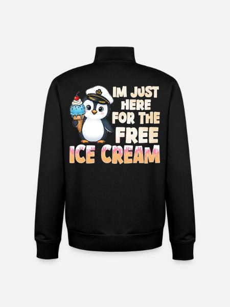 Penguin Captain - Unisex Organic Zip Sweatshirt by Stanley/Stella - black