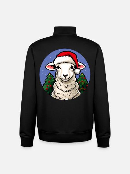 Noël des moutons - Sweat zippé unisexe en coton bio Stanley/Stella - noir