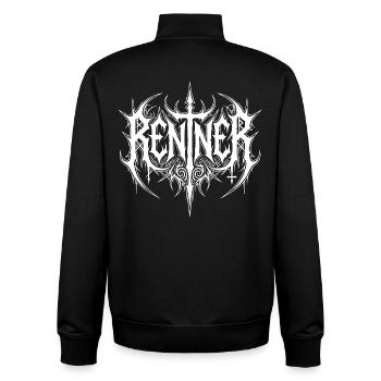 Rentner Black Metal - Sweat zippé unisexe en coton bio Stanley/Stella - noir - Dos - AI Model Male 185 light (185cm)