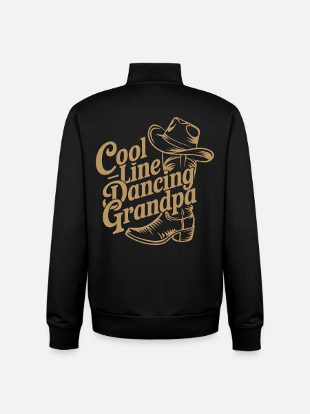 Cool Line Dance Grandfather - Unisex Organic Zip Sweatshirt by Stanley/Stella - black