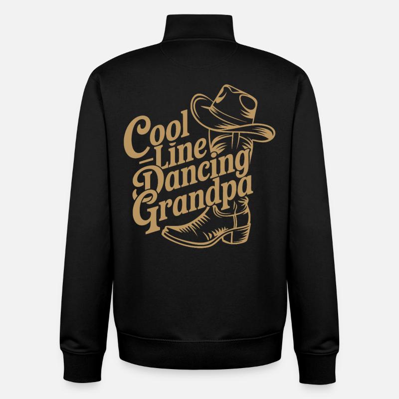 Coole Line-Dance Großvater - Unisex Organic Zip Sweatshirt von Stanley/Stella - Schwarz