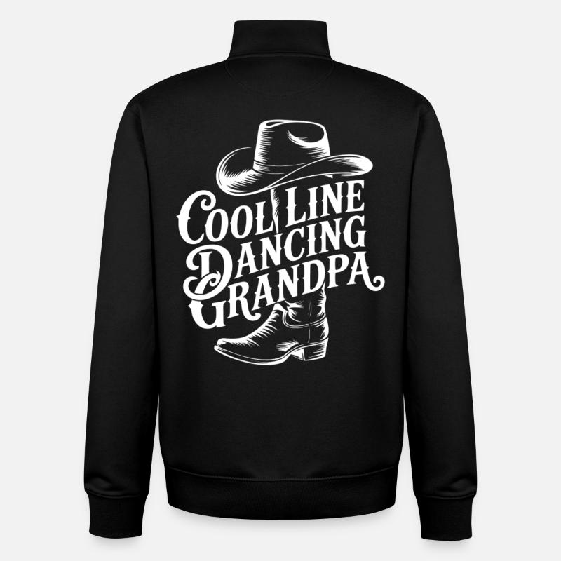 Line-Dancing Opa Cowboy - Unisex Organic Zip Sweatshirt von Stanley/Stella - Schwarz