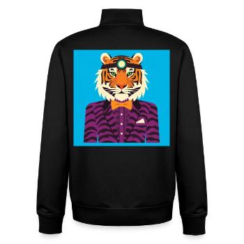 HUMAN TIGER - baby & kids - Unisex Organic Zip Sweatshirt by Stanley/Stella - black - Back - AI Model Male 185 light (185cm)