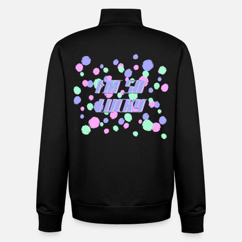 Ich bin so glücklich - Unisex Organic Zip Sweatshirt von Stanley/Stella - Schwarz