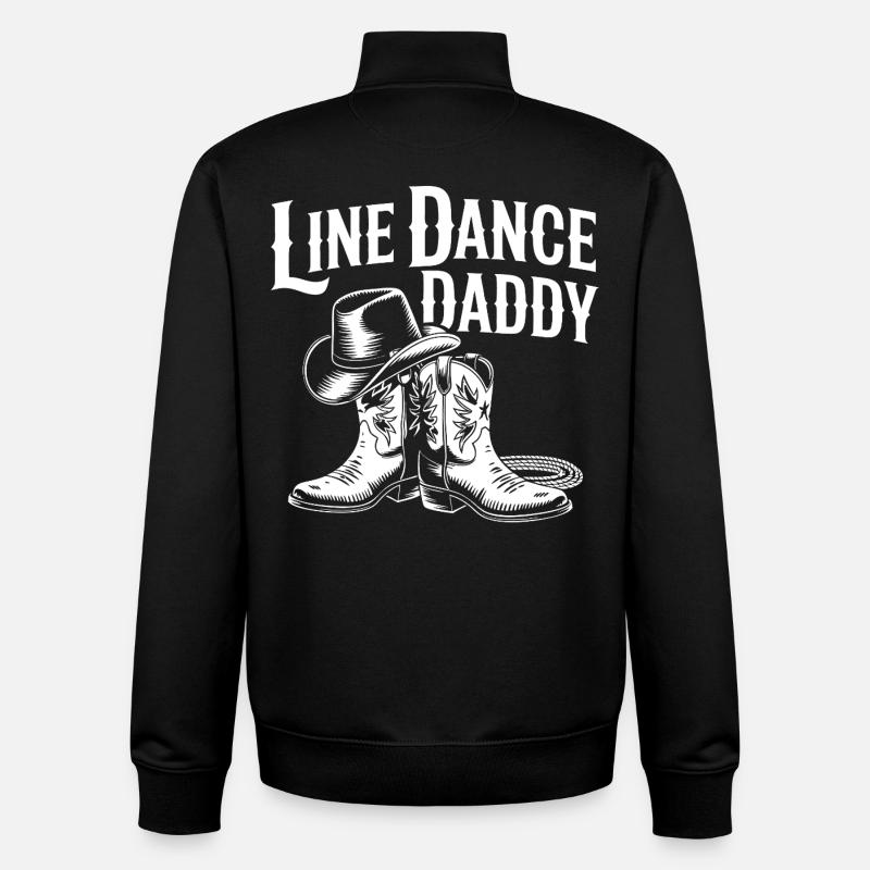 Line Dance Daddy Western Boots - Unisex Organic Zip Sweatshirt von Stanley/Stella - Schwarz
