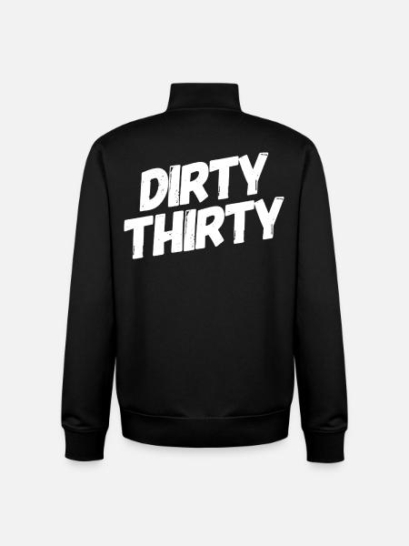 Dirty Thirty 30th Birthday - Unisex Organic Zip Sweatshirt by Stanley/Stella - black