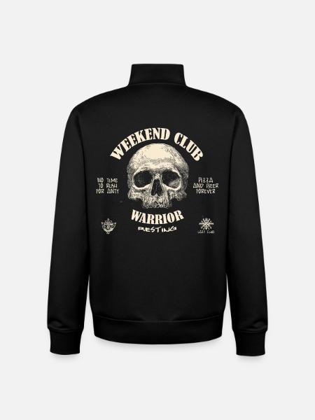 Skull Weekend Warrior Club - Unisex Organic Zip Sweatshirt von Stanley/Stella - Schwarz