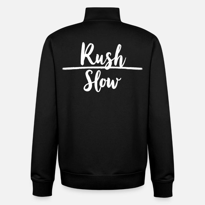 Rush Slow Hustle vs Serenity - Unisex Organic Zip Sweatshirt by Stanley/Stella - black