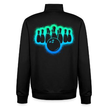 Bowlers Kids Boys Men Bowling - Unisex Organic Zip Sweatshirt by Stanley/Stella - black - Back - AI Model Male 185 light (185cm)
