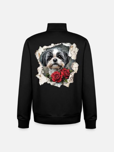 Shih Tzu - Unisex Organic Zip Sweatshirt von Stanley/Stella - Schwarz