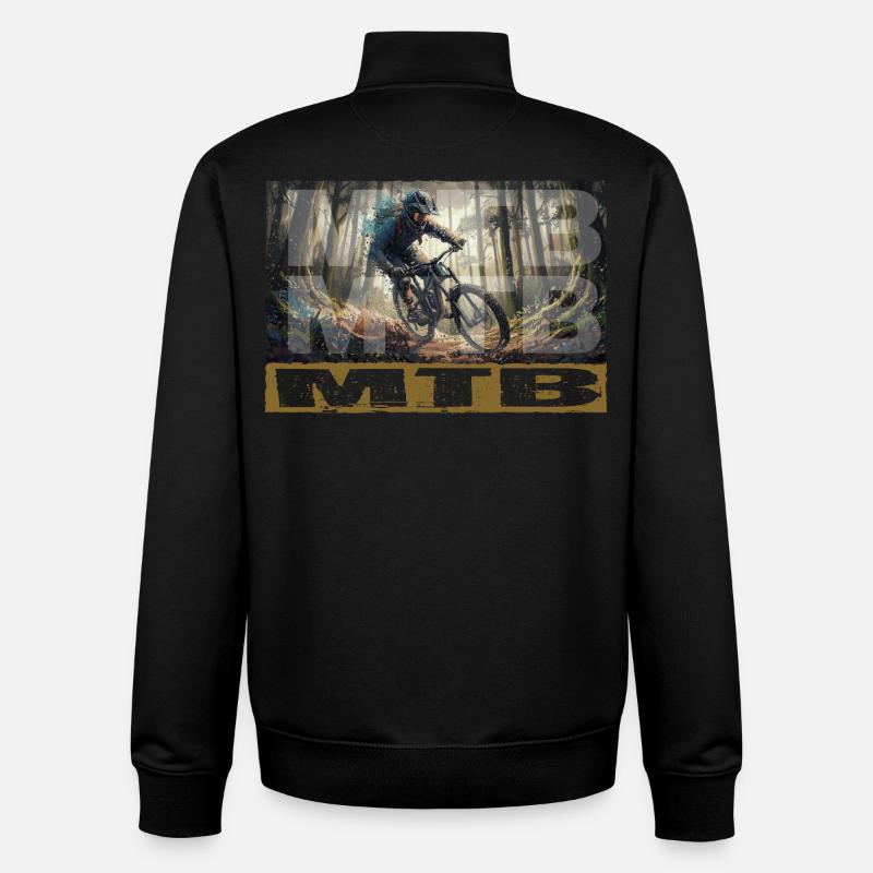 VTT - Sweat zippé unisexe en coton bio Stanley/Stella - noir