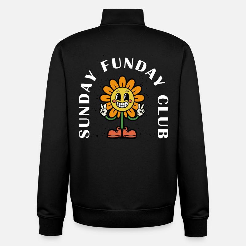 Sunday Funday Club – Retro Comic - Unisex Organic Zip Sweatshirt von Stanley/Stella - Schwarz