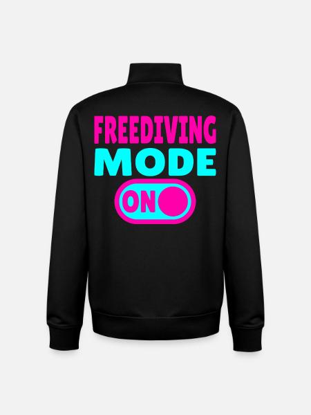 Mode apnée ACTIVÉ - Plongeur - Sweat zippé unisexe en coton bio Stanley/Stella - noir