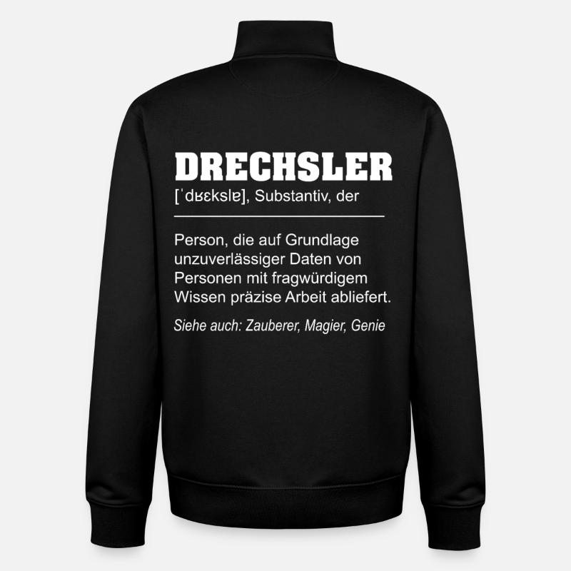 Definition Drechsler lustig - Unisex Organic Zip Sweatshirt von Stanley/Stella - Schwarz