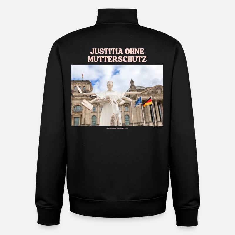 Chemise Justitia - Sweat zippé unisexe en coton bio Stanley/Stella - noir