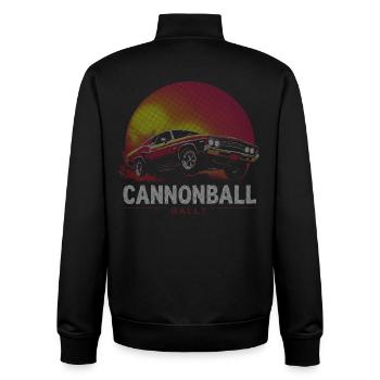 Muscle Car de Halftone Rallye Cannonball - Sweat zippé unisexe en coton bio Stanley/Stella - noir - Dos - AI Model Male 185 light (185cm)