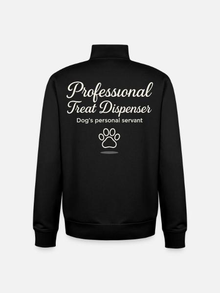 Professional treat dispenser dog servant - Unisex Organic Zip Sweatshirt by Stanley/Stella - black