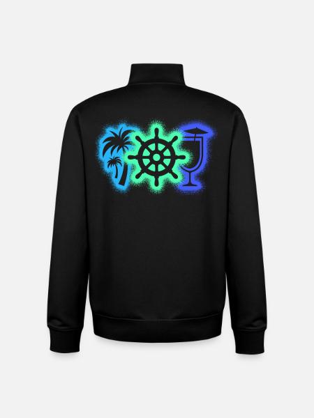 Croiseurs croisières - Sweat zippé unisexe en coton bio Stanley/Stella - noir
