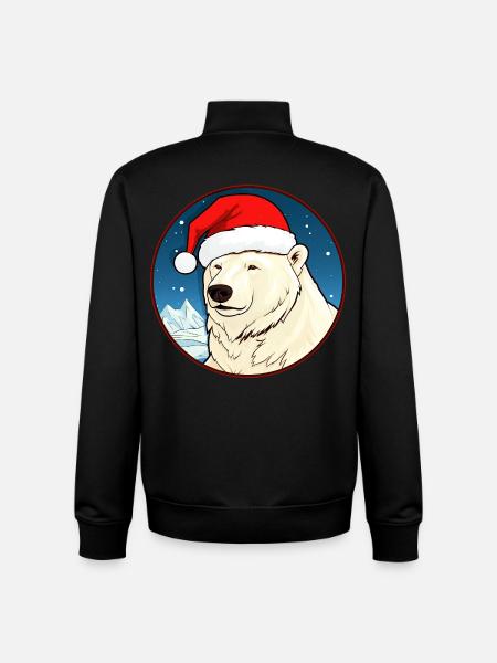 Christmas Polar Bears - Unisex Organic Zip Sweatshirt by Stanley/Stella - black