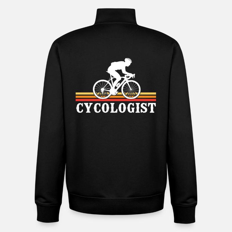 Cycologist cycling - Unisex Organic Zip Sweatshirt von Stanley/Stella - Schwarz