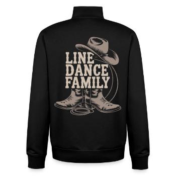 Danses en ligne Baskets Familiales Western - Sweat zippé unisexe en coton bio Stanley/Stella - noir - Dos - AI Model Male 185 light (185cm)