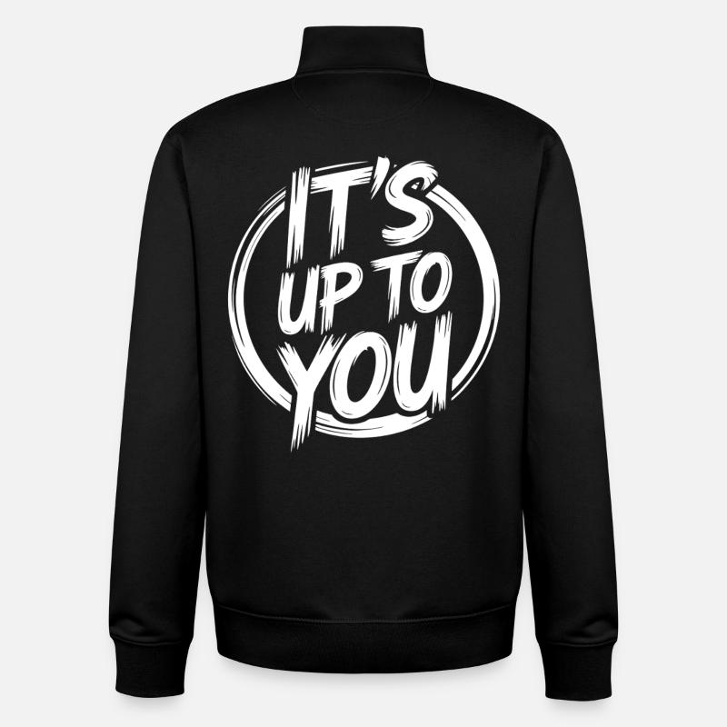Es Liegt An Dir - Unisex Organic Zip Sweatshirt von Stanley/Stella - Schwarz