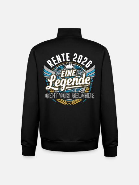 Pension 2026 Pensioner Pensioner Legend Retirement - Unisex Organic Zip Sweatshirt by Stanley/Stella - black