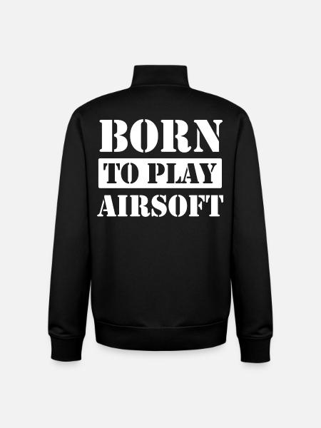 Born to Play Airsoft - Unisex Organic Zip Sweatshirt by Stanley/Stella - black