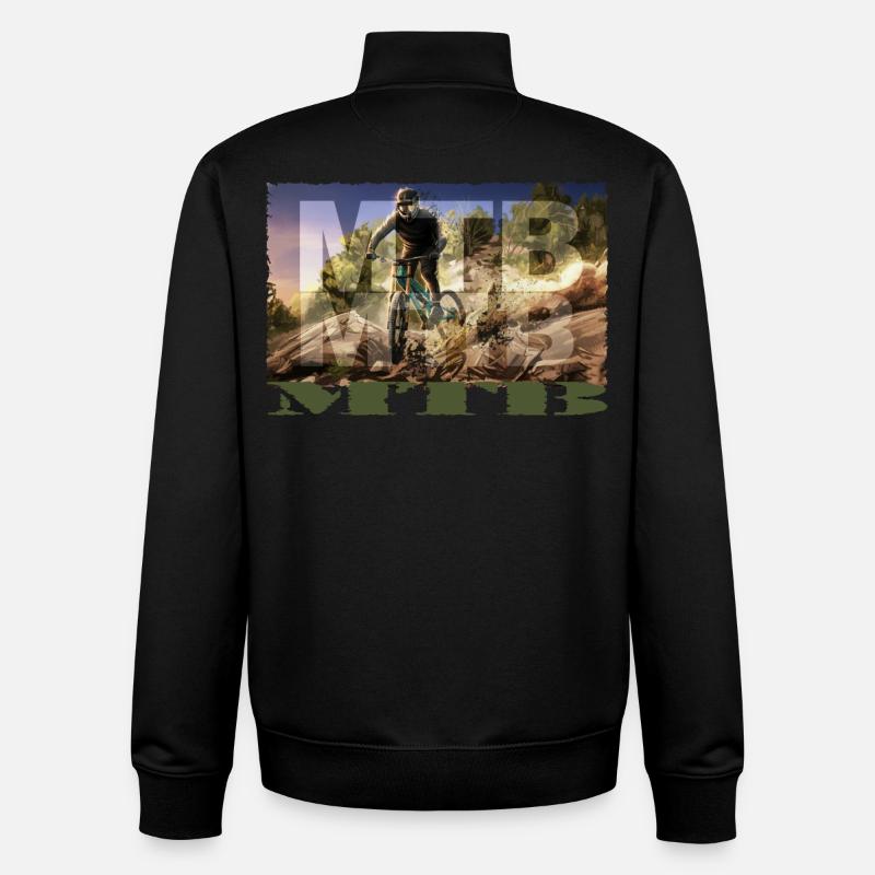 VTT - Sweat zippé unisexe en coton bio Stanley/Stella - noir