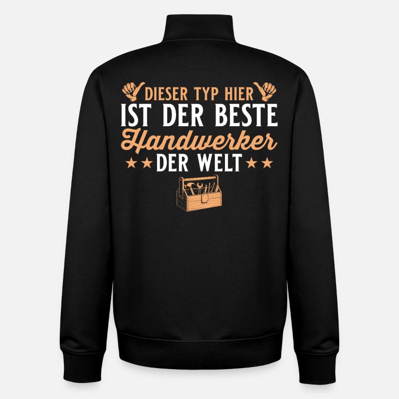 Bester Handwerker der Welt - Heimwerker - Unisex Organic Zip Sweatshirt von Stanley/Stella - Schwarz