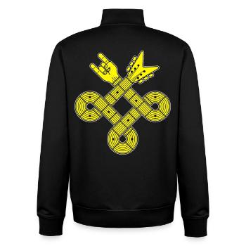 Guitar Celtic Knot - Unisex Organic Zip Sweatshirt by Stanley/Stella - black - Back - AI Model Male 185 light (185cm)