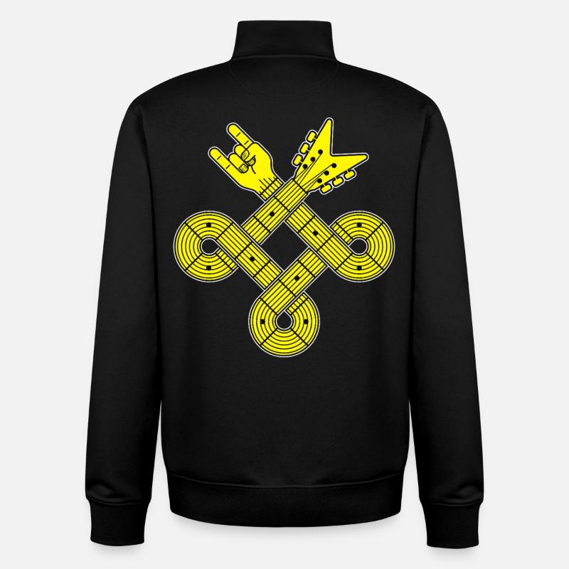 Guitar Celtic Knot - Unisex Organic Zip Sweatshirt von Stanley/Stella - Schwarz