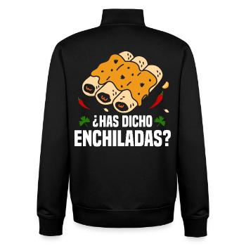 Costume mexicain de cuisine mexicaine enchilada - Sweat zippé unisexe en coton bio Stanley/Stella - noir - Dos - AI Model Male 185 light (185cm)