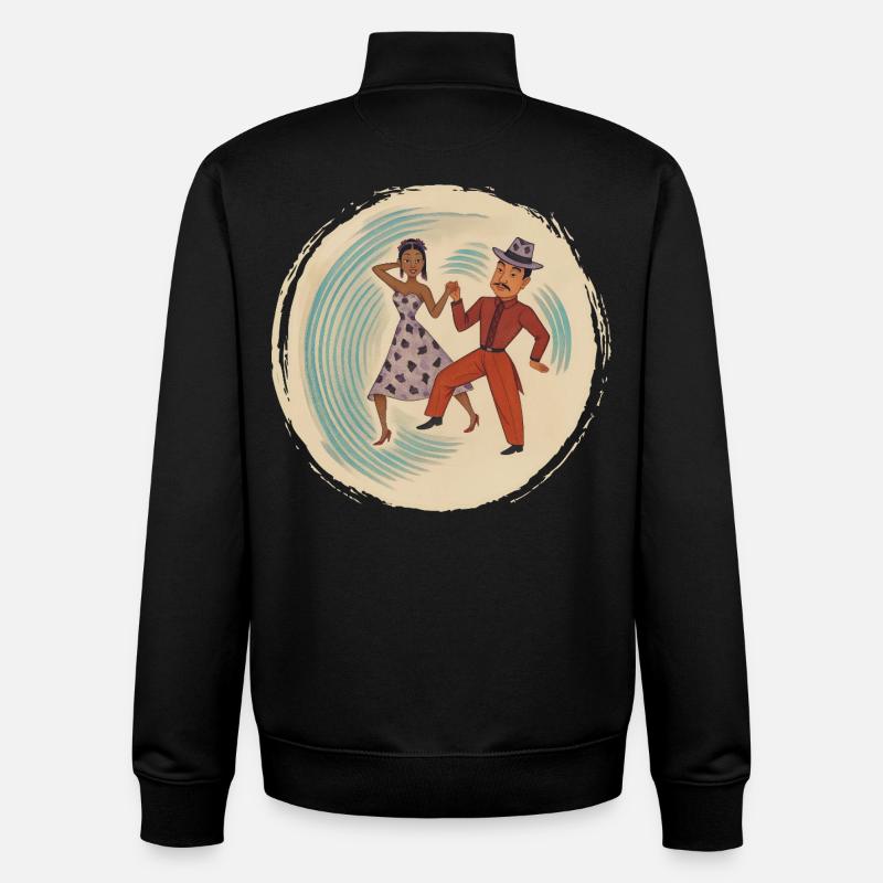DANCER LOVERS #2 - nice people - Unisex Organic Zip Sweatshirt by Stanley/Stella - black