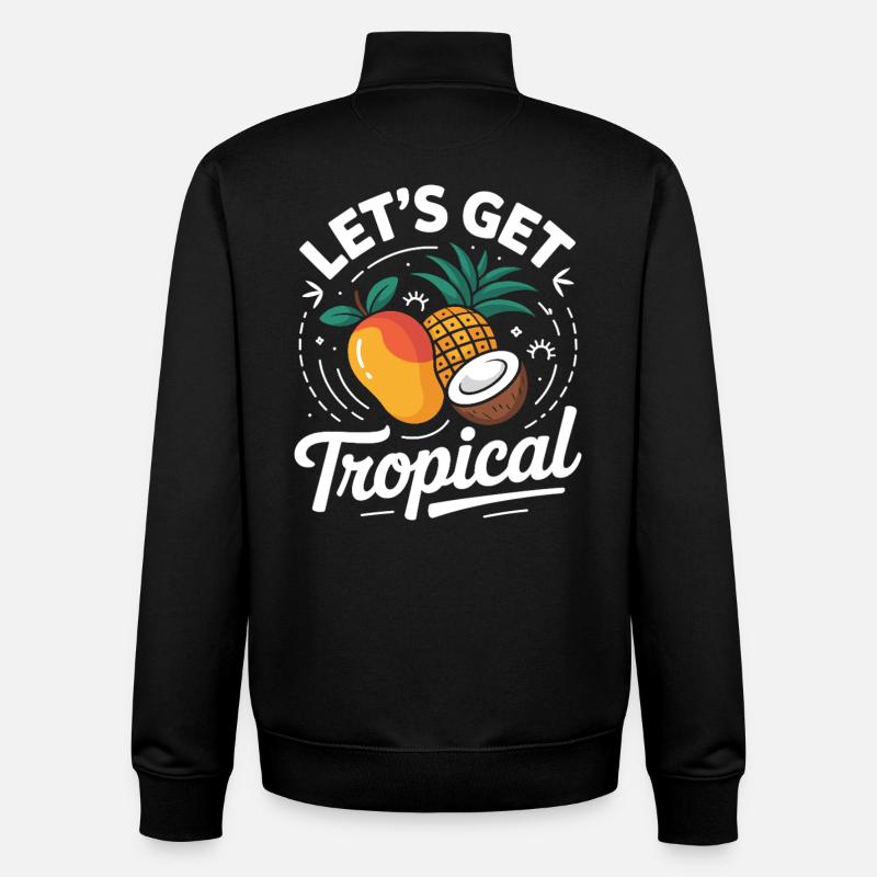 On devient tropical - Sweat zippé unisexe en coton bio Stanley/Stella - noir