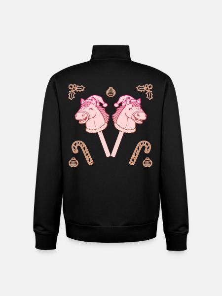 Cavaliers de Noël amateurs - Sweat zippé unisexe en coton bio Stanley/Stella - noir