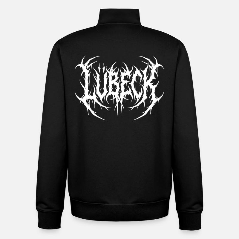 Lübeck Metal Logo Extrem - Sweat zippé unisexe en coton bio Stanley/Stella - noir