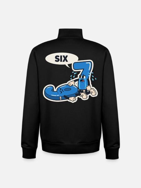 67 Six Seven Meme Christmas Italian meme - Unisex Organic Zip Sweatshirt by Stanley/Stella - black