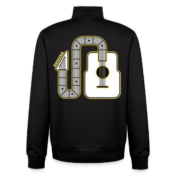 Abstract Guitar Art - Unisex Organic Zip Sweatshirt by Stanley/Stella - black - Back - AI Model Male 185 light (185cm)