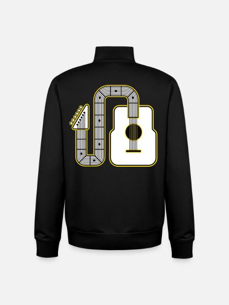 Abstract Guitar Art - Unisex Organic Zip Sweatshirt by Stanley/Stella - black