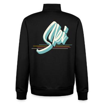 Ski - Unisex Organic Zip Sweatshirt by Stanley/Stella - black - Back - AI Model Male 185 light (185cm)