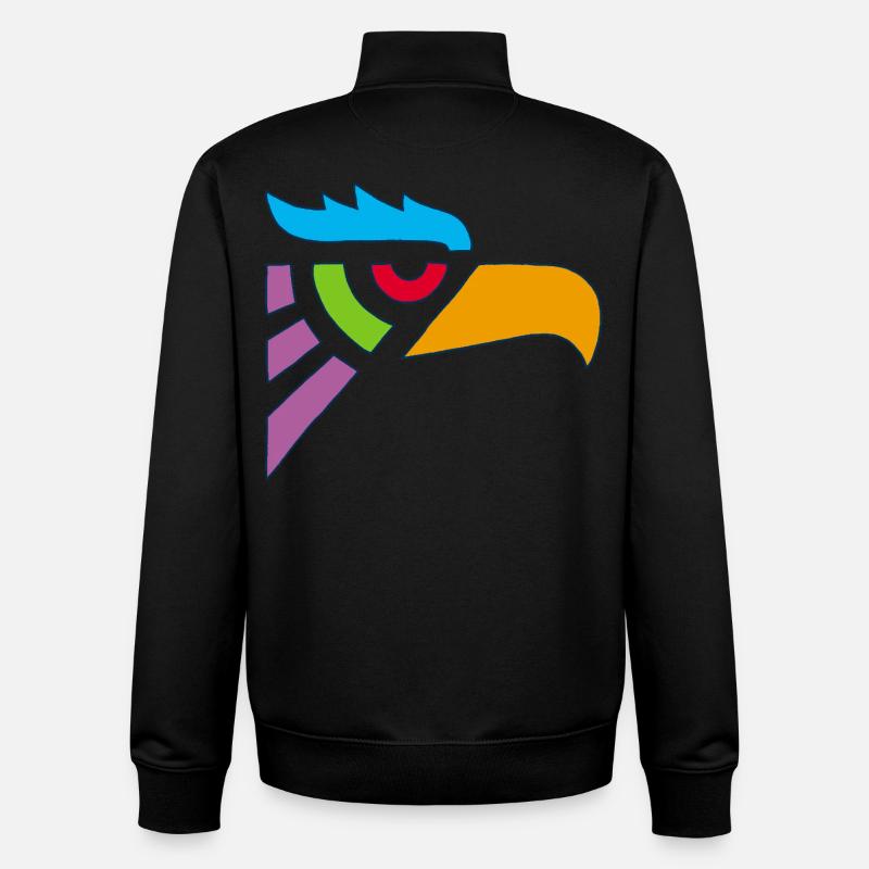 Tribal Eagle Head - Unisex Organic Zip Sweatshirt by Stanley/Stella - black