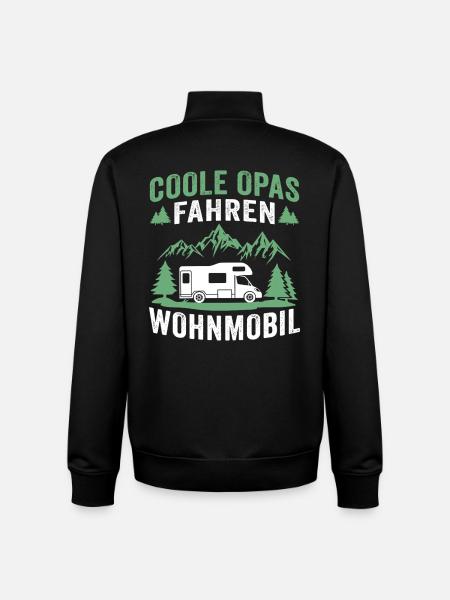 Cool grandpas drive a motorhome - Unisex Organic Zip Sweatshirt by Stanley/Stella - black