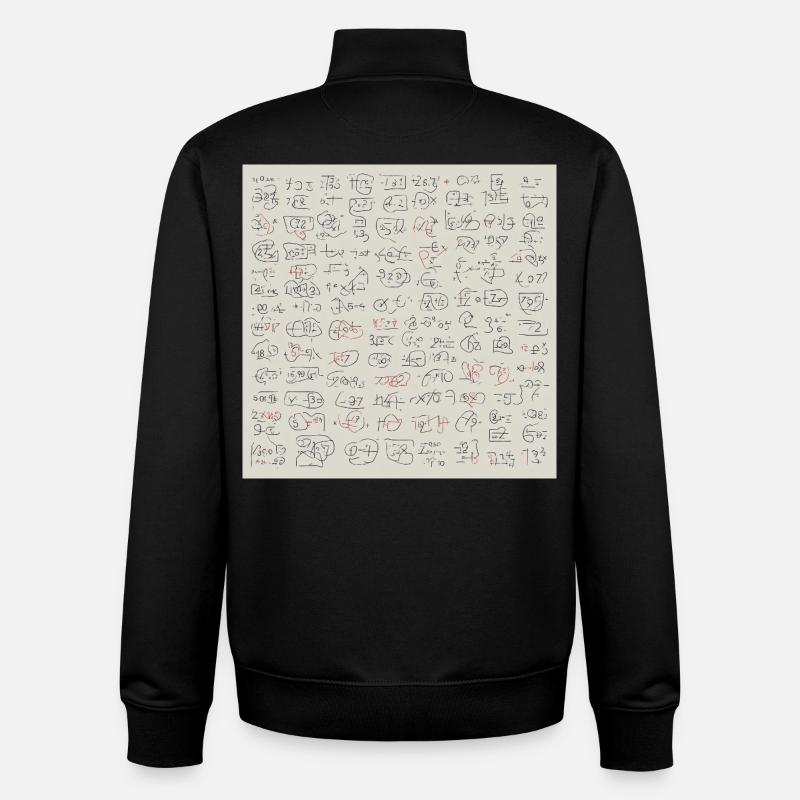 New Abstract Language - Unisex Organic Zip Sweatshirt by Stanley/Stella - black