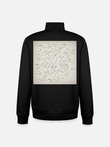 Abstract Neural Network - Unisex Organic Zip Sweatshirt by Stanley/Stella - black